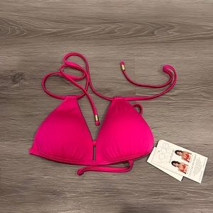 NEW Voda Swim Envy Push Up String Bikini Top in Magenta, Small